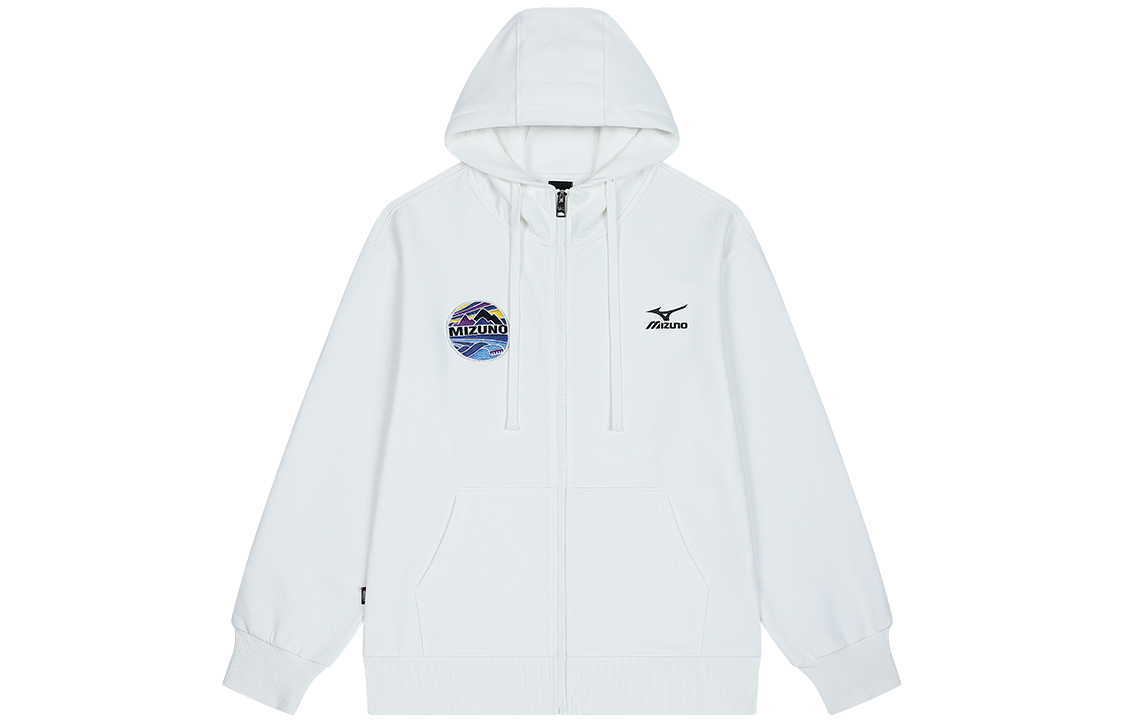 Mizuno Outdoor Retro Logo Embroidered Loose Fit Hoodie Cardigan Unisex A2CC2550