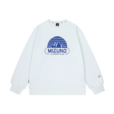 Mizuno Outdoor Sunset Mountain Print Loose Fit Crewneck Sweatshirt Unisex A2CA2534