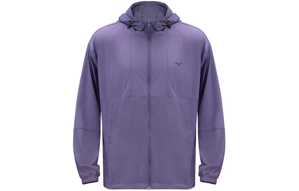 Mizuno Oversized Logo Print Hoodie Jacket Unisex - Smoky Purple K2CE41E1-73