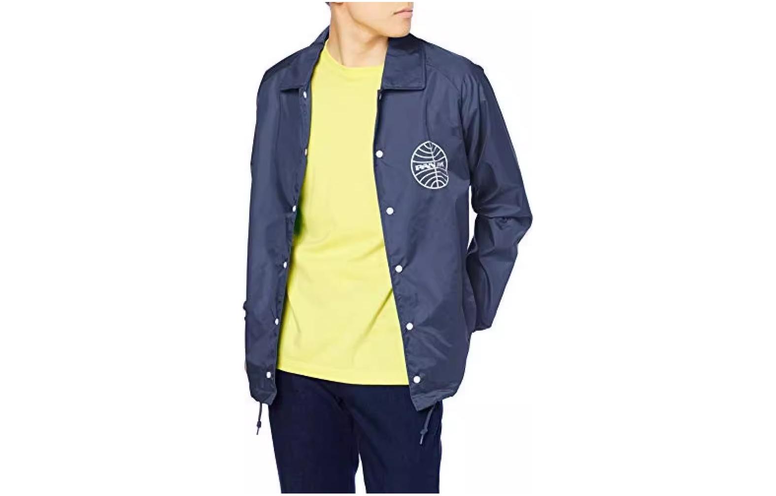 Mizuno Patterned Single-Breasted Jacket - Navy Blue B2JE0051