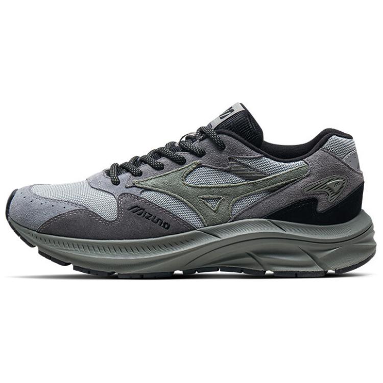 Mizuno Pi Retro Low-Top Casual Shoes Light Grey/Green Breathable & Durable D1GH232305