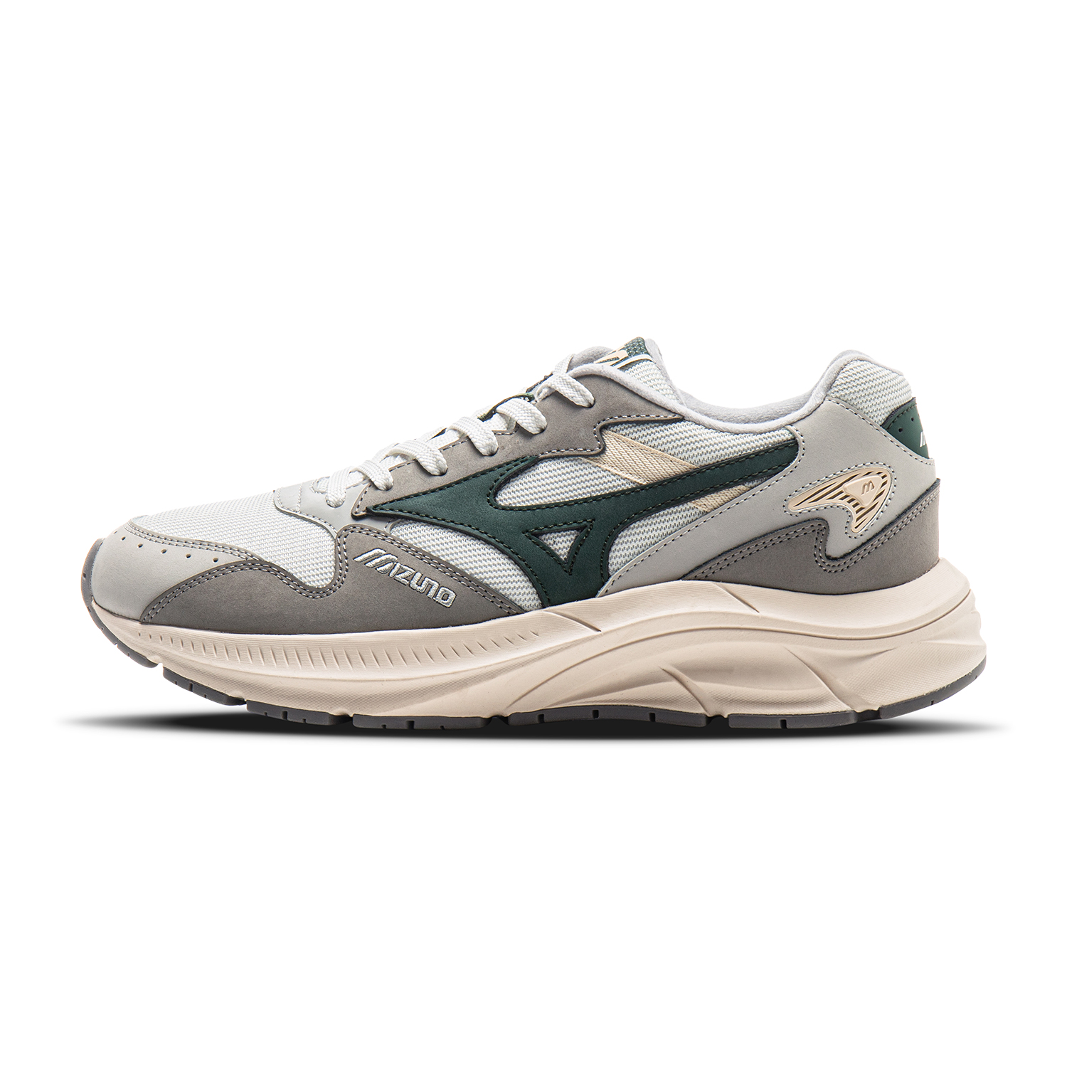Mizuno Pi Retro Series Lightweight Running Shoes - Light Gray. D1GH232311