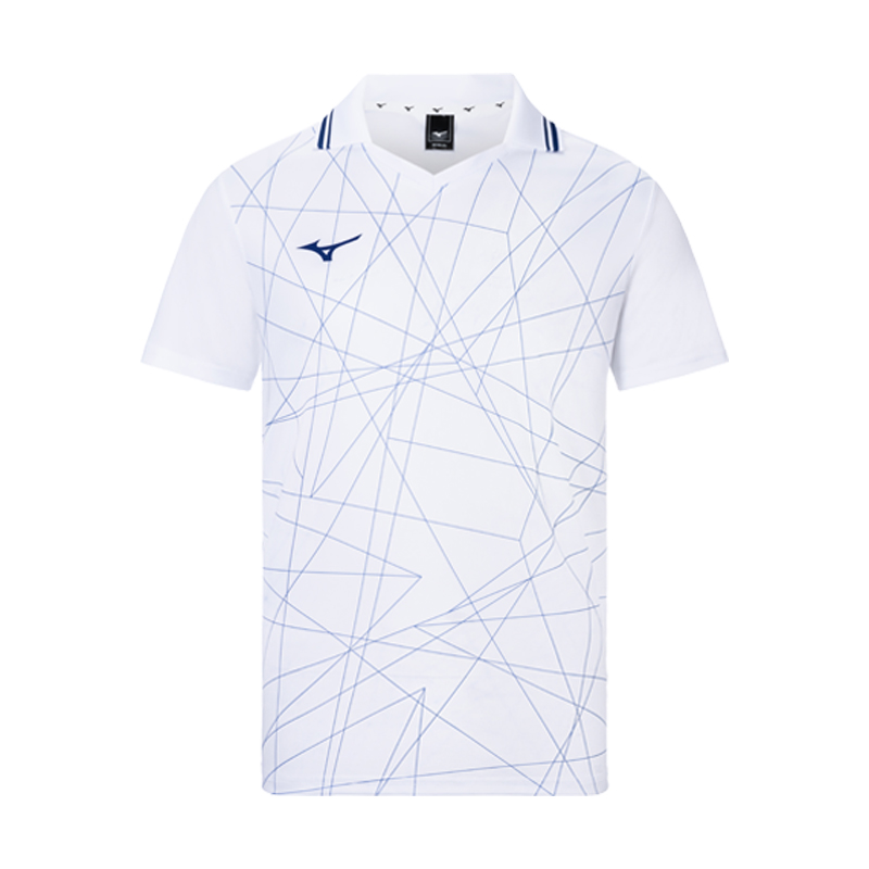 Mizuno Quick-Dry Breathable Training Polo Shirt for Fitness, Running & Badminton. V2CA43Z3