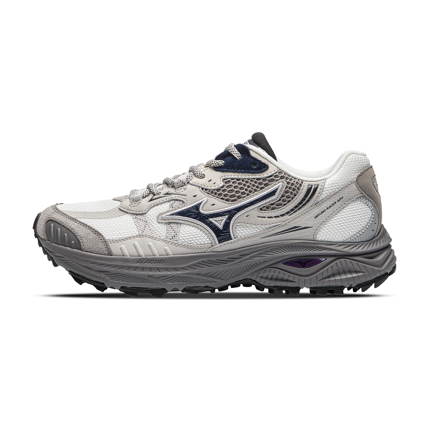 Mizuno Racer ADV Trail Hiking Shoes Grey - Non-slip, Breathable, . D1GH241223