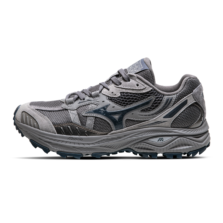 Mizuno Racer ADV Trail Shoes Grey - Fall/Winter Hiking, Non-Slip Sneakers. D1GH241204