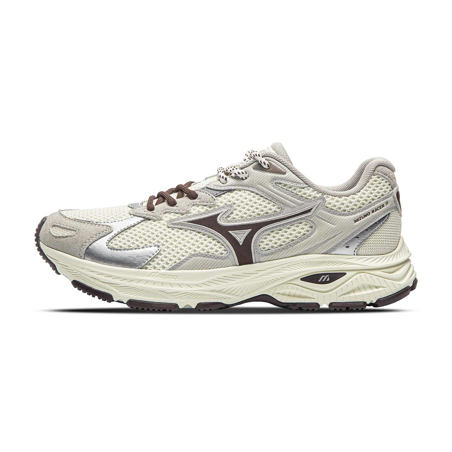 Mizuno Racer S Mocha Brown Retro Comfortable Breathable Running Shoes Beige D1GH253510