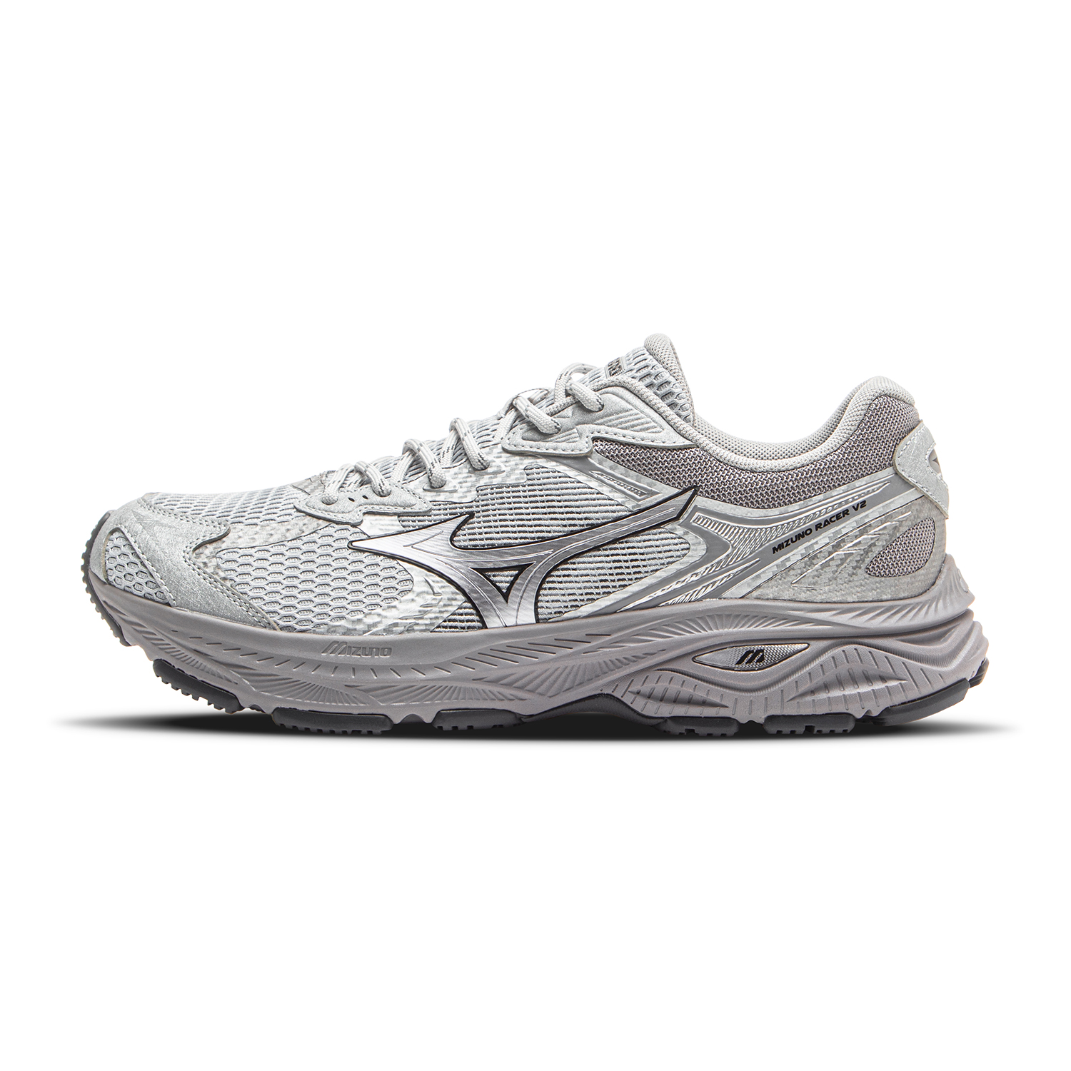 Mizuno RACER V2 Lightweight Breathable Casual Running Shoes Misty Gray D1GH250605