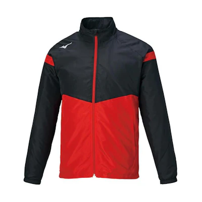 Mizuno Red Black Colorblock Training Jacket Windbreaker Unisex 32ME112096