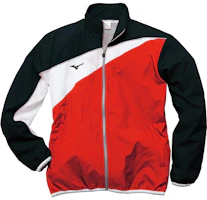 Mizuno Red Colorblock Logo Print Zip-Up Jacket Unisex N2JC9020-69 Mizuno Red Colorblock Logo Print Zip-Up Jacket Unisex N2JC9020-69