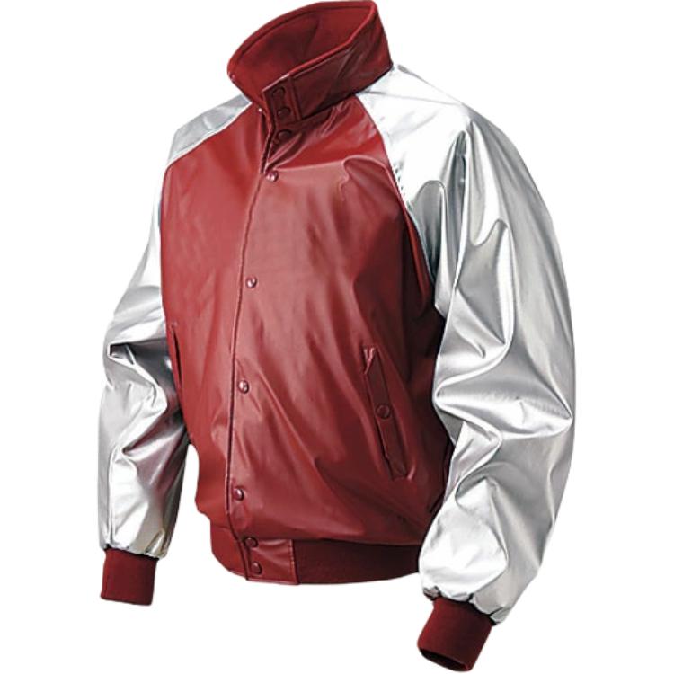 Mizuno Red Colorblock Stand Collar Button-Up Jacket Unisex 52WM226-63