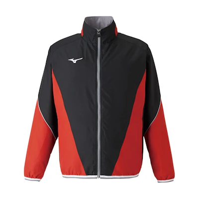 Mizuno Red Colorblock Zip-Up Slim Fit Jacket Unisex Long Sleeve N2JC201096