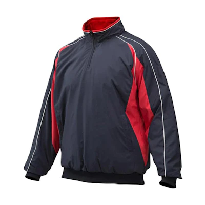 Mizuno Red Half-Zip Colorblock Raglan Jacket Unisex Long-Sleeve 12JE9V49-14