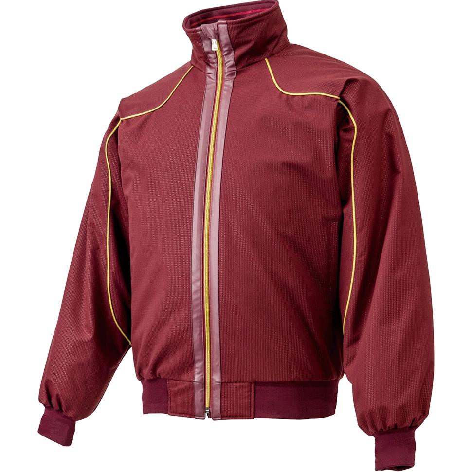 Mizuno Red Raglan Long-Sleeve Zip-Up Jacket with Stand Collar 12JE4G01-63