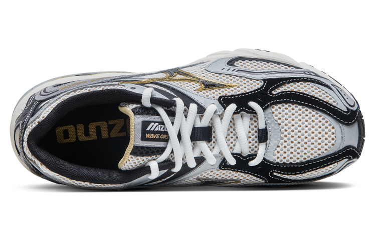 Lookbook Mizuno Retro 'White Gold Black' D1GH232106