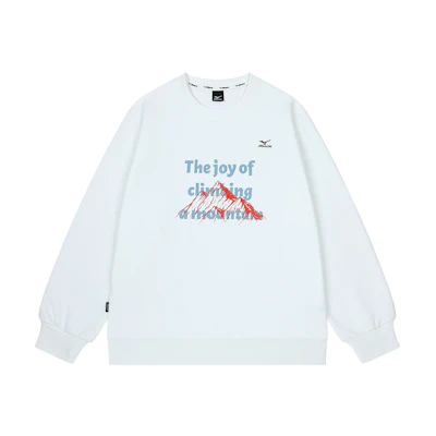 Mizuno Retro Mountain Logo Print Crewneck Sweatshirt Unisex - Fall Collection A2CA2553