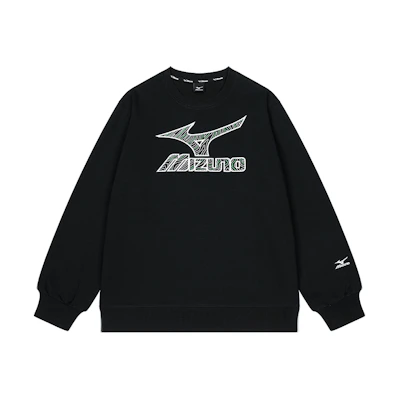 Mizuno Retro Outdoor Logo Print Loose-Fit Long Sleeve Sweatshirt Unisex A2CA2531