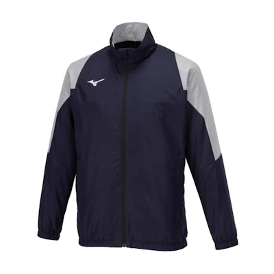 Mizuno Retro Sports Zip-Up Jacket Navy Blue Long-Sleeve Fit 32MEA65511