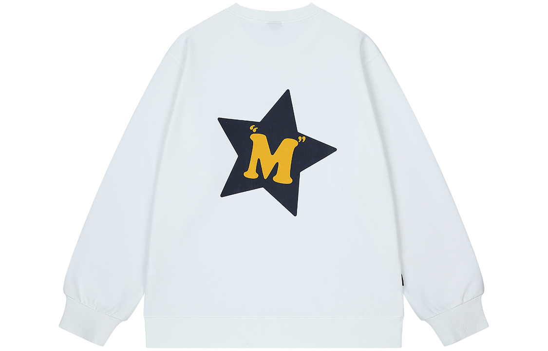 Mizuno Retro Star Logo Print Loose Fit Crewneck Sweatshirt Unisex A2CA2550