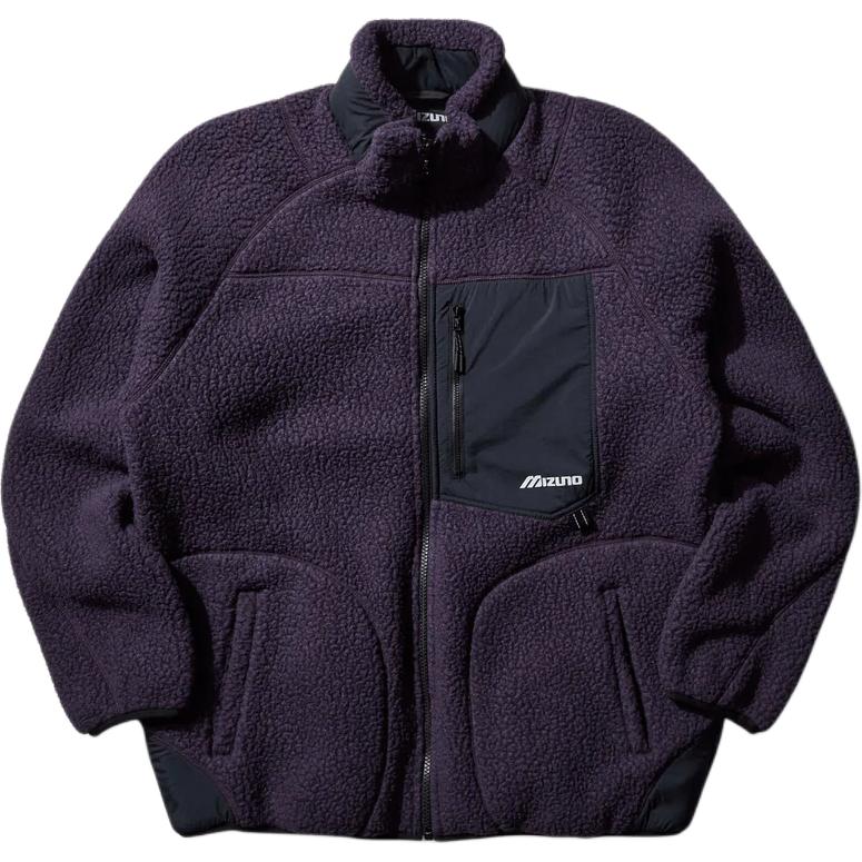 Mizuno Reversible Logo Track Jacket Men’s Purple Full-Zip Raglan Sleeve B2GCB501-67