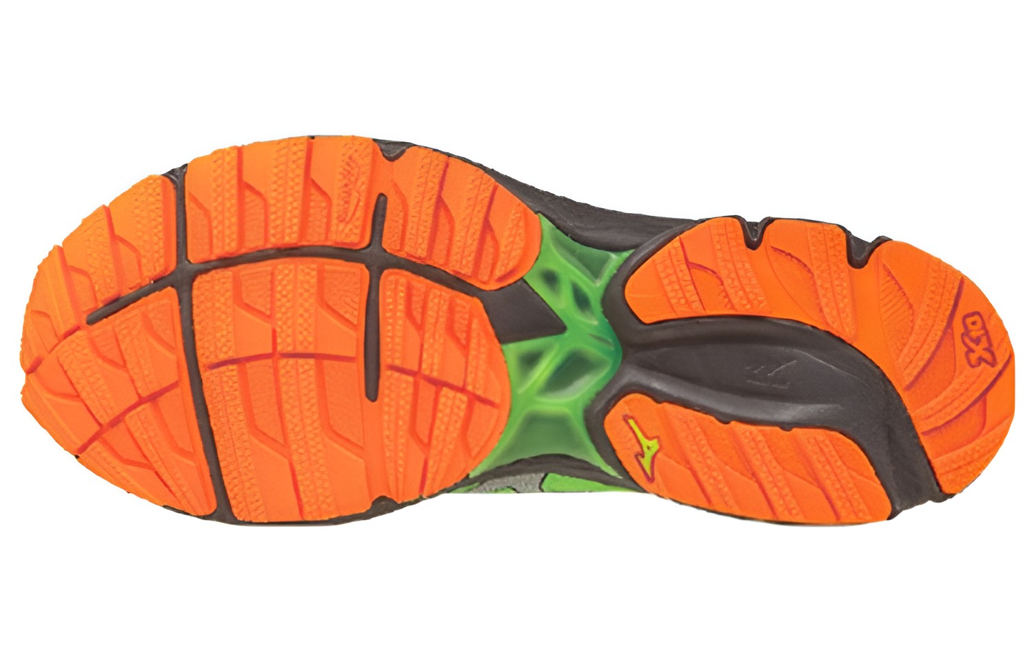 Shop Mizuno Rider 20 GTX Basse Resistenti Verde Arancione J1GC177404