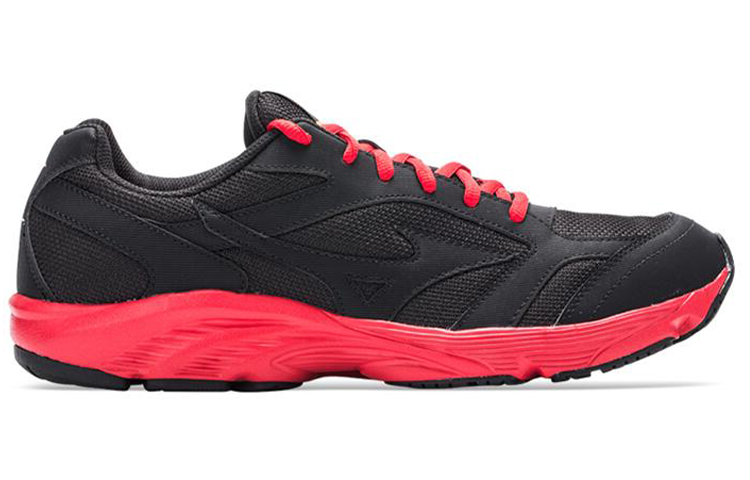 Order Mizuno 透氣 低筒 跑步鞋 男女同款 黑紅 舒適 慢跑鞋