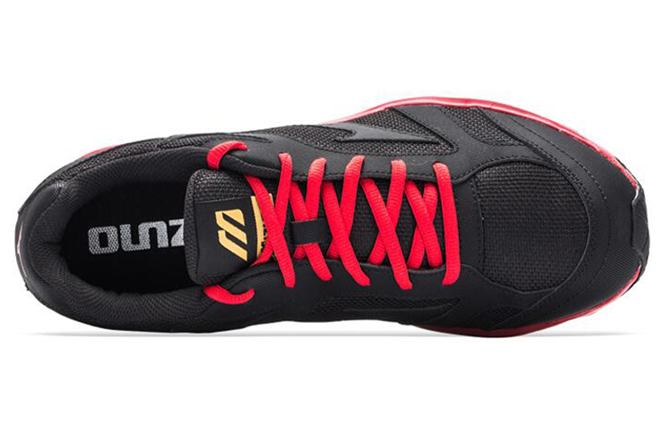 Lookbook Mizuno 透氣 低筒 跑步鞋 男女同款 黑紅 舒適 慢跑鞋