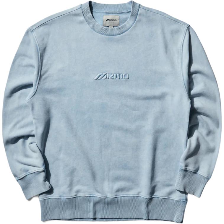 Mizuno Solid Color Crewneck Pullover Sweatshirt Long Sleeve D2ECB503