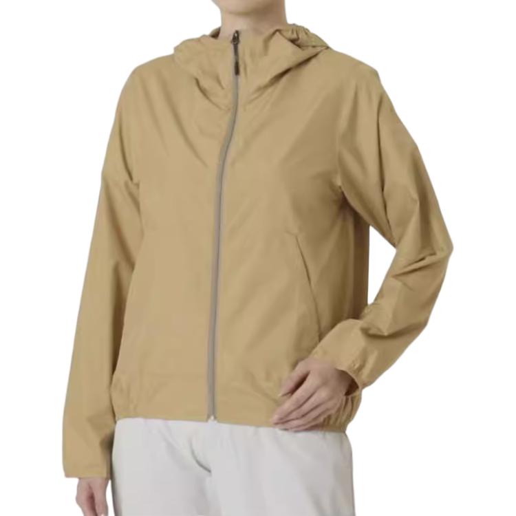 Mizuno Solid Color Hoodie Zip-Up Jacket Seaweed Beige B2ME125149