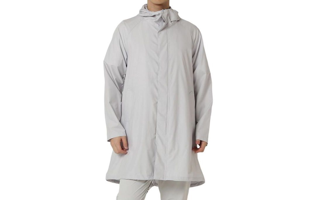 Mizuno Solid Color Zip Waterproof Jacket Vapor Gray B2ME105003