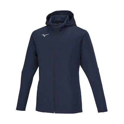 Mizuno Solid Zip-Up Hoodie Jacket Navy Blue 32MCA11814