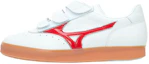 Buy Mizuno獨特皮革Spectra 耐磨透氣 低筒 板鞋 白紅