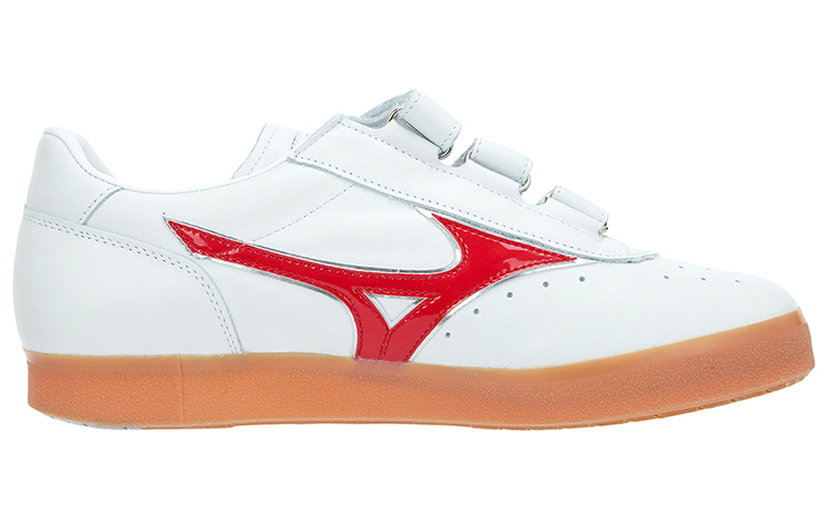 Order Mizuno獨特皮革Spectra 耐磨透氣 低筒 板鞋 白紅
