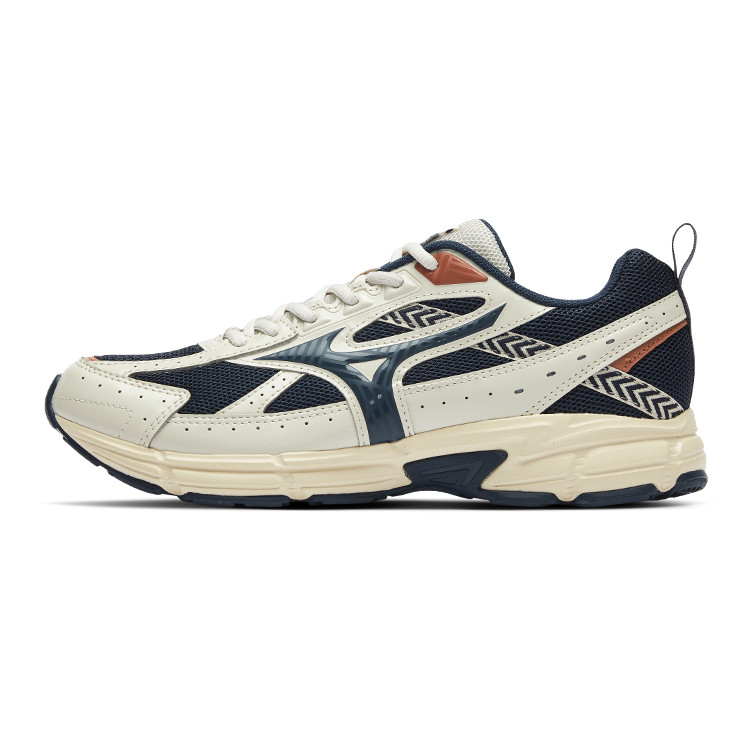 Mizuno Speed Low-Top Casual Running Shoes Beige/Blue Non-Slip Rubber. D1GH223021