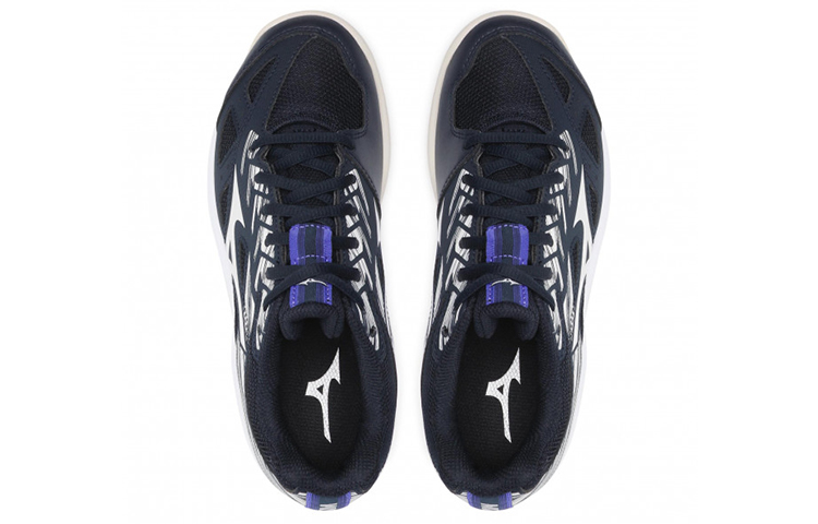 Lookbook Mizuno Stealth Star Junior Scarpe Antiscivolo Resistenti Blu Profondo Bianco X1GC210702