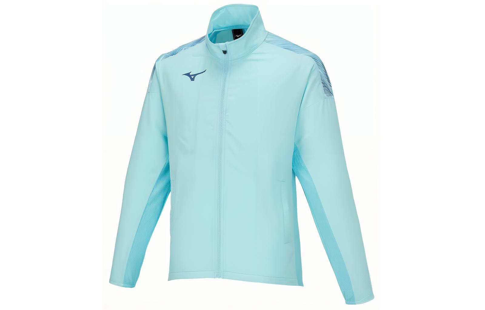 Mizuno Striped Retro Track Jacket Full-Zip Unisex Turquoise 62JCA01020