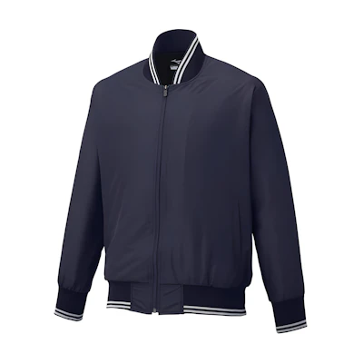 Mizuno Striped Zip-Up Long Sleeve Jacket Unisex Navy Blue 12JE1W16-14