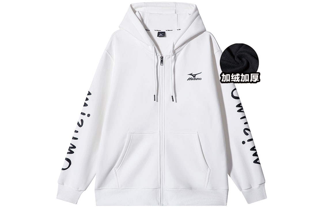 Mizuno Sunset Print Hoodie Jacket with Fleece, Unisex Outdoor Wear A2CC2565