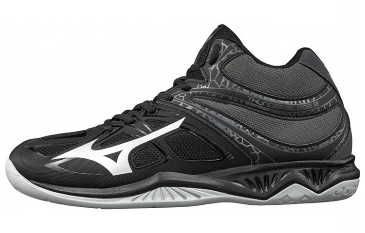 Mizuno Thunder Blade 2 Mid 'Grey Black White' V1GA197597