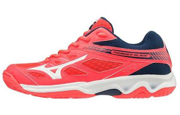 Mizuno Thunder Blade Wear-resistant Volleyball Shoes Red Blue V1GC177001