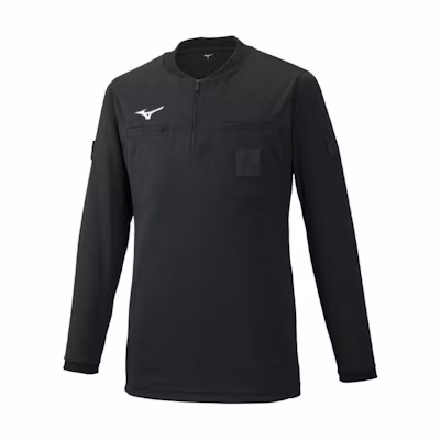 Mizuno Unisex Black Half-Zip Pullover Sweatshirt with Logo Print P2MA9A02-09