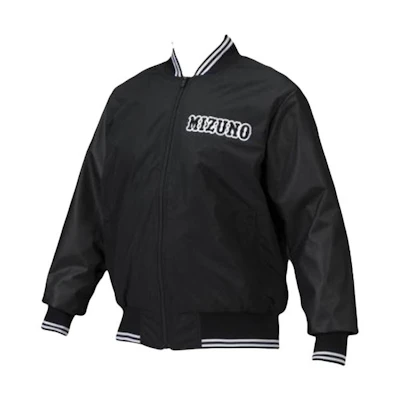 Mizuno Unisex Casual Striped Zip-Up Jacket Black Long Sleeve 12JE1G0679