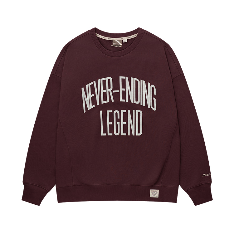 Mizuno Unisex Comfortable Loose-Fit American Casual Sweatshirt D2CC46H1