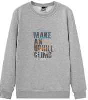 Mizuno Unisex Fleece Pullover Crewneck Sweatshirt with Minimal Letter Print A2CA2624-1 Mizuno Unisex Fleece Pullover Crewneck Sweatshirt with Minimal Letter Print A2CA2624-1