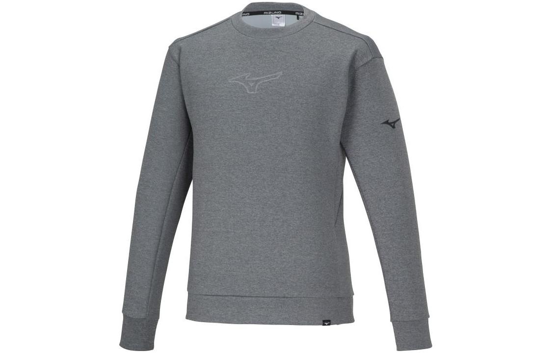 Mizuno Unisex Graphic Print Crewneck Sweatshirt Grey 32MCA05206