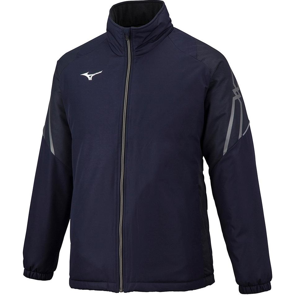 Mizuno Unisex Navy Blue Solid Color Full-Zip Fitted Jacket 32ME263014