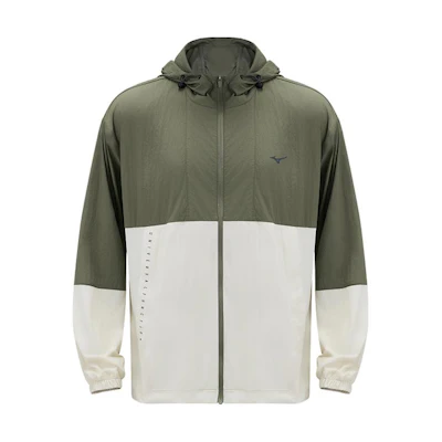 Mizuno Unisex Retro Green Logo Print Loose Fit Hoodie Jacket K2CE41E1-98