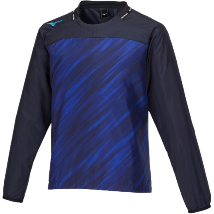 Mizuno Unisex Slim-Fit Pullover Sweatshirt Navy Blue P2MEA020-14