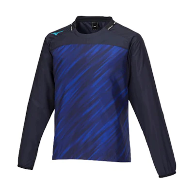 Mizuno Unisex Slim-Fit Pullover Sweatshirt Navy Blue P2MEA020-14