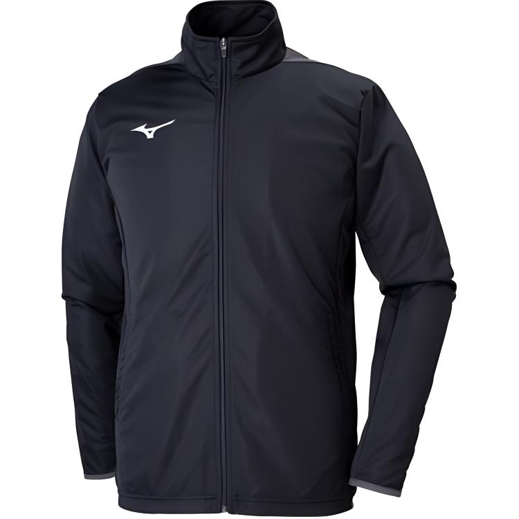 Mizuno Unisex Slim Fit Logo Print Long Sleeve Jacket - Dark Blue 32MC9120-09