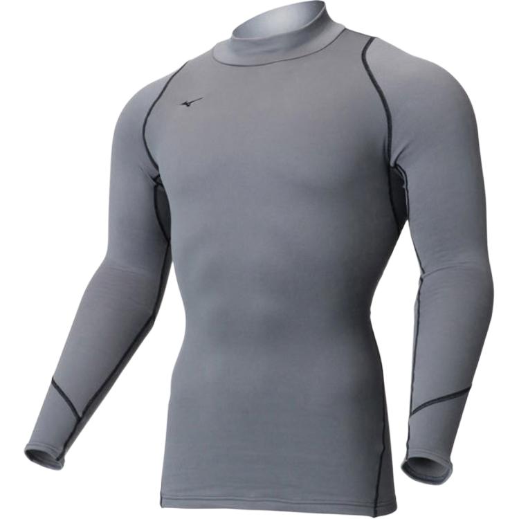 Mizuno Unisex Solid Color Slim Fit Long Sleeve Sweatshirt Gray 52MJ050107